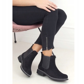 Bottines Chelsea noires, daim noir HQ231 Noir le noir 3