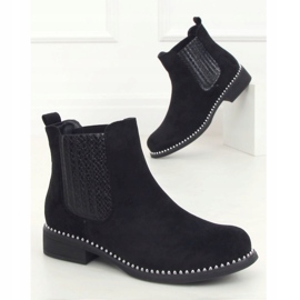 Bottines Chelsea noires, daim noir HQ231 Noir 1