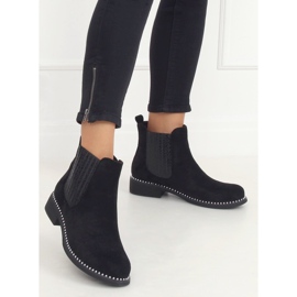 Bottines Chelsea noires, daim noir HQ231 Noir le noir 2