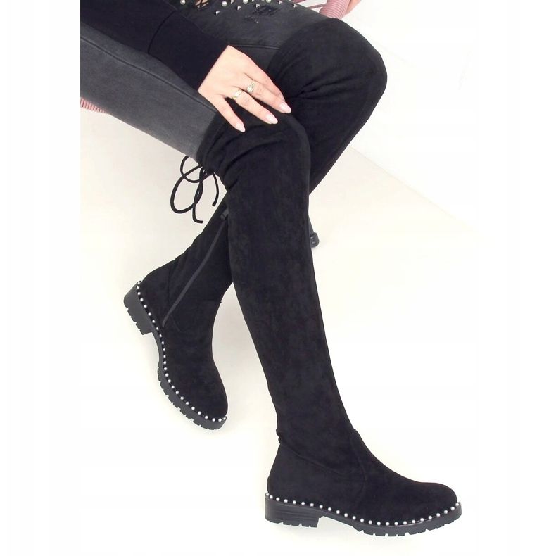 Bottes de mousquetaire noires 8375-PG Noir 2