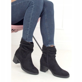 Bottines à talons noires 6341 Noir le noir 2