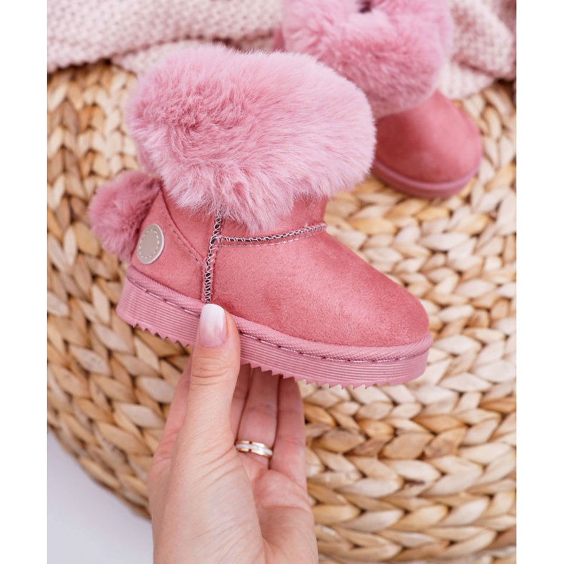 FRROCK Bottes de neige pour enfants avec fourrure Rose Kiks 1 FRROCK Bottes de neige pour enfants avec fourrure Rose Kiks 1
