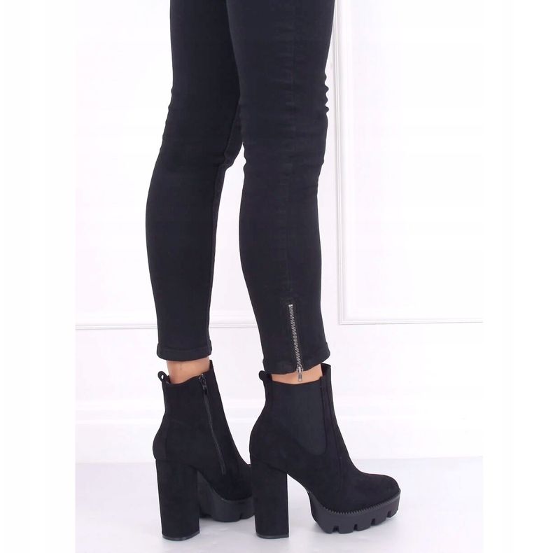 Bottines noires sur la plateforme Bottines Jodhpur DA30P Noir le noir 1