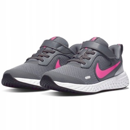Nike Revolution 5 chaussures pour enfants gris-rose BQ5672 015 1