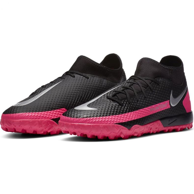 Nike Phantom Gt Academy Df Tf M CW6666 006 chaussures de football rose, noir noir 2