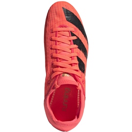 Chaussures femme Adidas Sprintstar spikes FW9140 noir orange 1