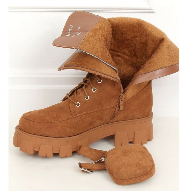 Camel NC1111 Boots camel avec un sac à main brun multicolore 1