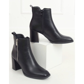 Bottines noires à talons 8373-GA Noir 1