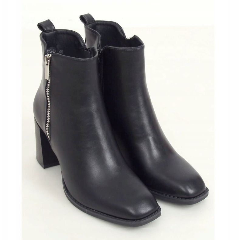 Bottines noires à talons 8373-GA Noir 2