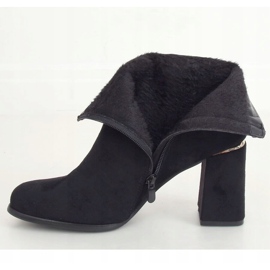 Bottines à talons noires 6053 Noir 1