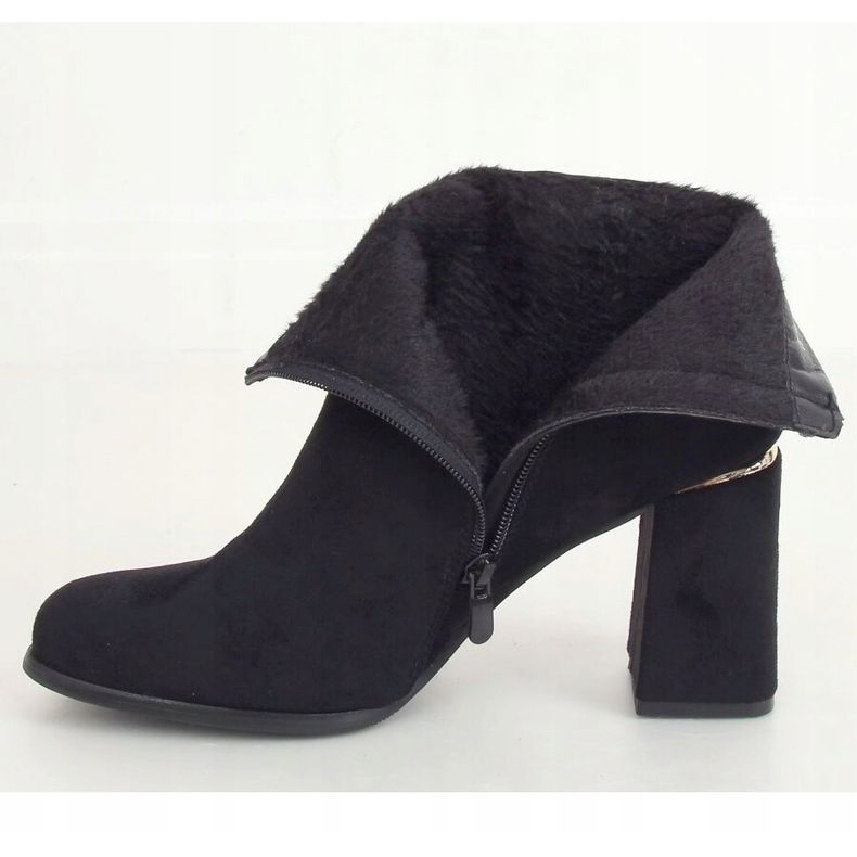 Bottines à talons noires 6053 Noir 1