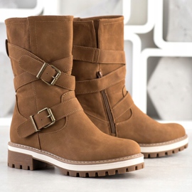 Super Mode Bottes hautes à boucle brun 3