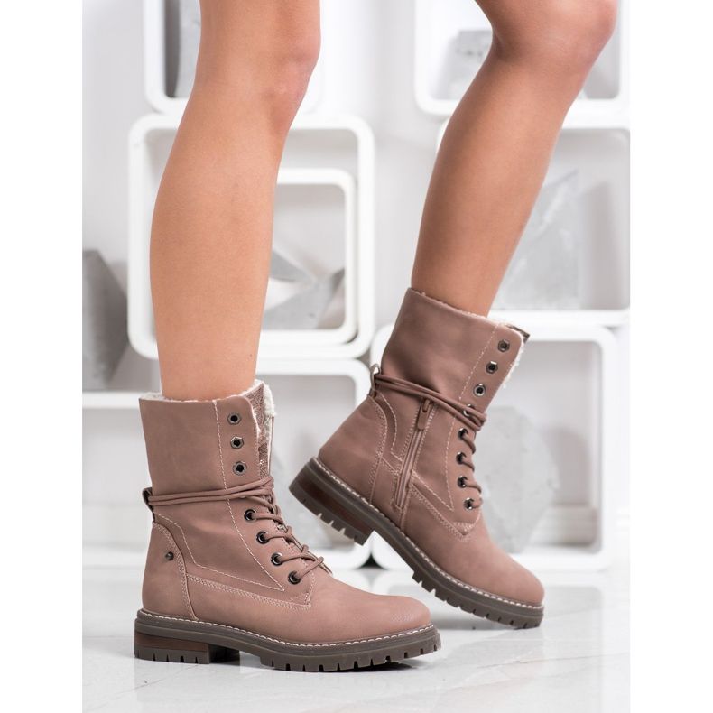 Super Mode Hauts trappeurs rose 1