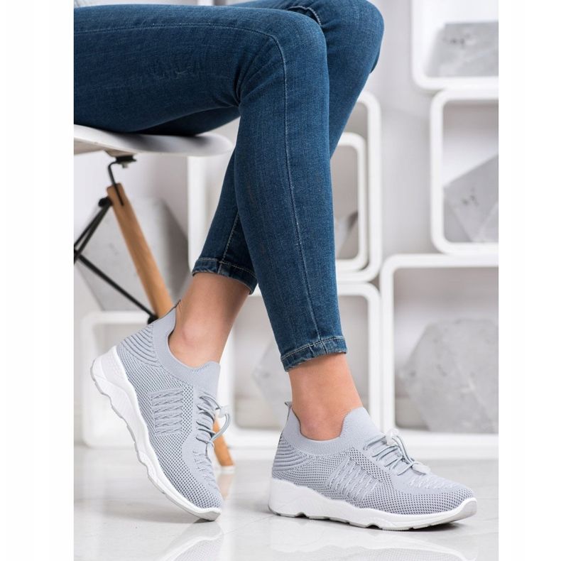 Goodin Chaussures de sport confortables gris 2