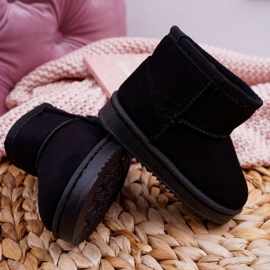 BUGO Bottes de neige chaudes noires pour enfants Gooby le noir 3