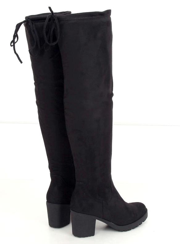 Bottes noires à talons larges PE253P Black Ii Genre 1
