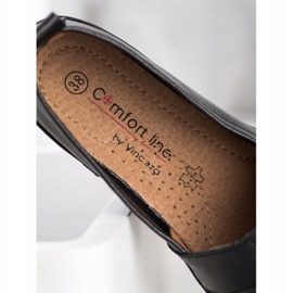 Slippers en cuir VINCEZA noir 1