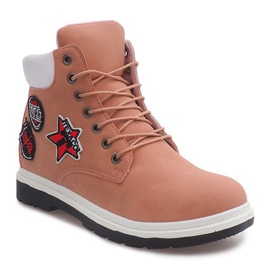 Bottes en bois isolées SJ1679-6 Rose blanc 2