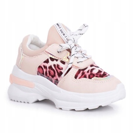 FRROCK Chaussures de sport pour enfants à motif léopard Pink Penny beige rose 5 FRROCK Chaussures de sport pour enfants à motif léopard Pink Penny beige rose 5