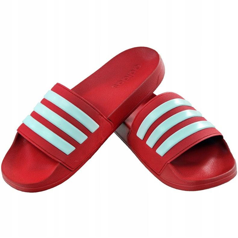 Chaussons Adidas Adilette Shower rouge AQ1705 pour hommes blanche 1