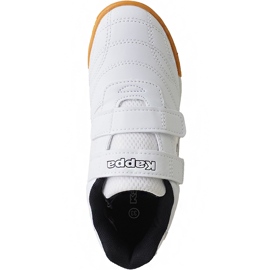 Kappa Kickoff K chaussures pour enfants noir et blanc 260509K 1011 blanche blanche 1