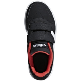 Adidas Hoops 2.0 Cmf C chaussures enfant noir-rouge-blanc B75960 blanche le noir 1