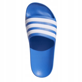 Chaussons Adidas Adilette Aqua K pour enfants bleu et blanc EF1752 1 Chaussons Adidas Adilette Aqua K pour enfants bleu et blanc EF1752 1