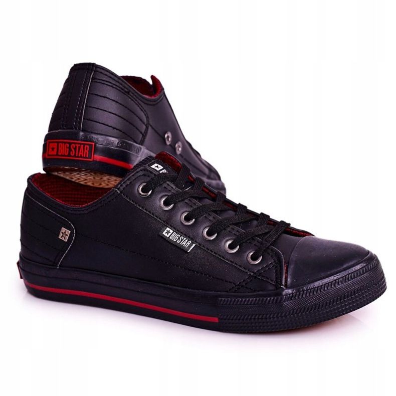 Baskets en cuir pour hommes Big Star DD174259 Noir 1