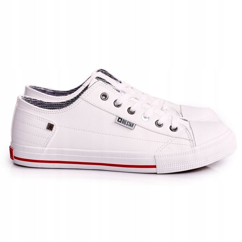 Baskets en cuir pour hommes Big Star DD174260 Blanc blanche 1