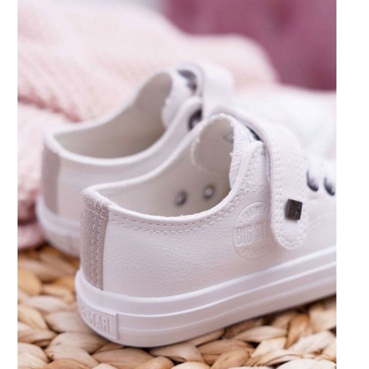 Baskets en cuir pour enfants Big Star EE374035 Blanc 2