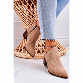 Nicole Bottines Femme À Découpes En Daim Beige Lawrence brun 3