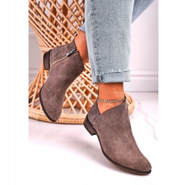 Nicole Bottines Femme Avec Découpe En Daim Marron Clarence brun 3