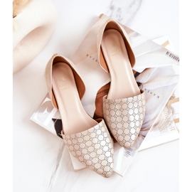 Ballerines en cuir élégantes Laura Messi 1110 Golden Gasoline multicolore 1