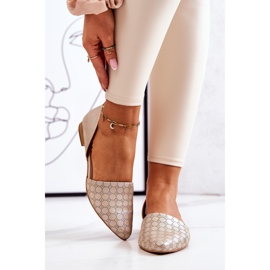 Ballerines en cuir élégantes Laura Messi 1110 Golden Gasoline multicolore 2