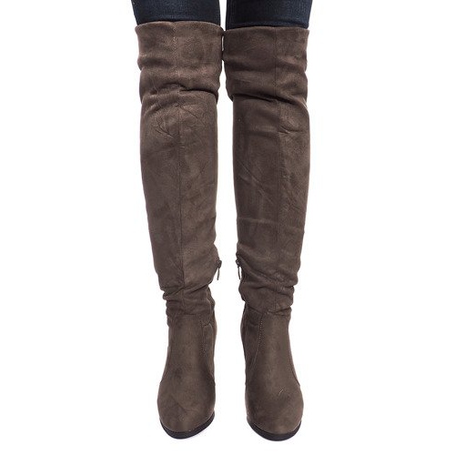 Bottes en daim sur une barre K953 Vert 2