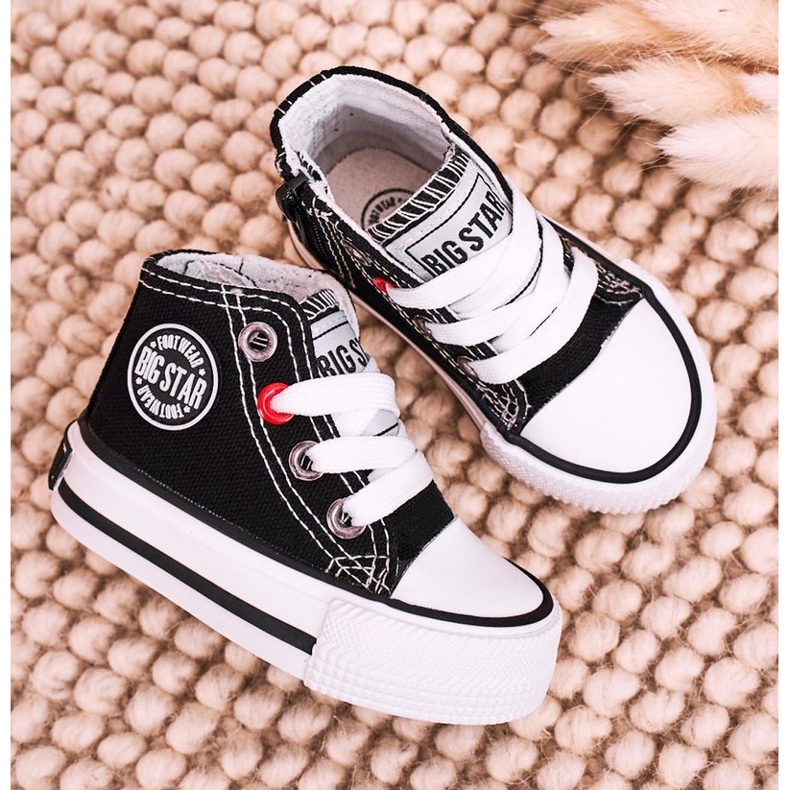 Baskets montantes pour enfants avec fermeture éclair Big Star HH374188 Noir 1