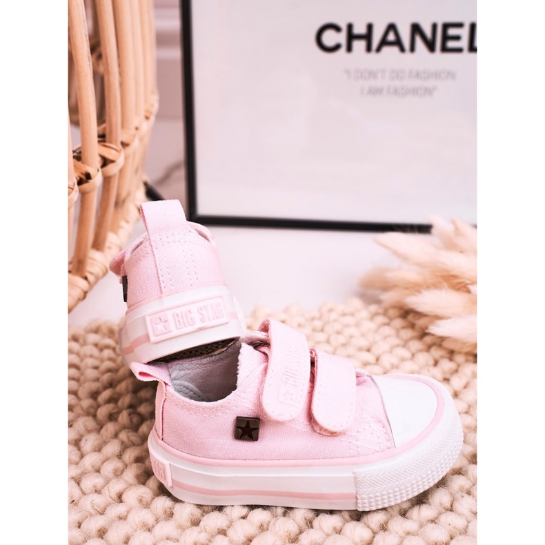 Baskets Basses Enfant Avec Velcro Big Star HH374203 Rose 1