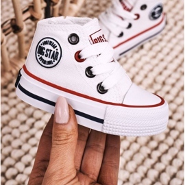 Baskets hautes pour enfants avec fermeture éclair Big Star HH374083 Blanc blanche blanche 2 Baskets hautes pour enfants avec fermeture éclair Big Star HH374083 Blanc blanche blanche 2