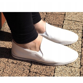 Baskets à enfiler en Lycra BL181-2 blanches 2