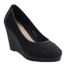 Escarpins noirs sur compensé M-27 le noir 1