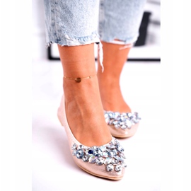 SEA Ballerines Femme Avec Pierres De Cristal Doré 3