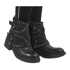 Marquiiz Bottines noires décorées 6352-PA 1