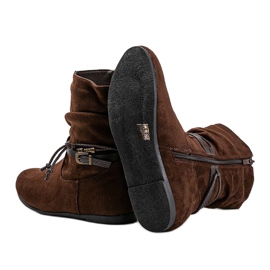 Boots femme daim marron DH28 brun 3