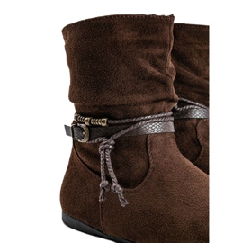 Boots femme daim marron DH28 brun 4