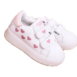 Apawwa Chaussures De Sport Enfant Avec Une Semelle Illuminée Led Blanc-Rose Boomer 1