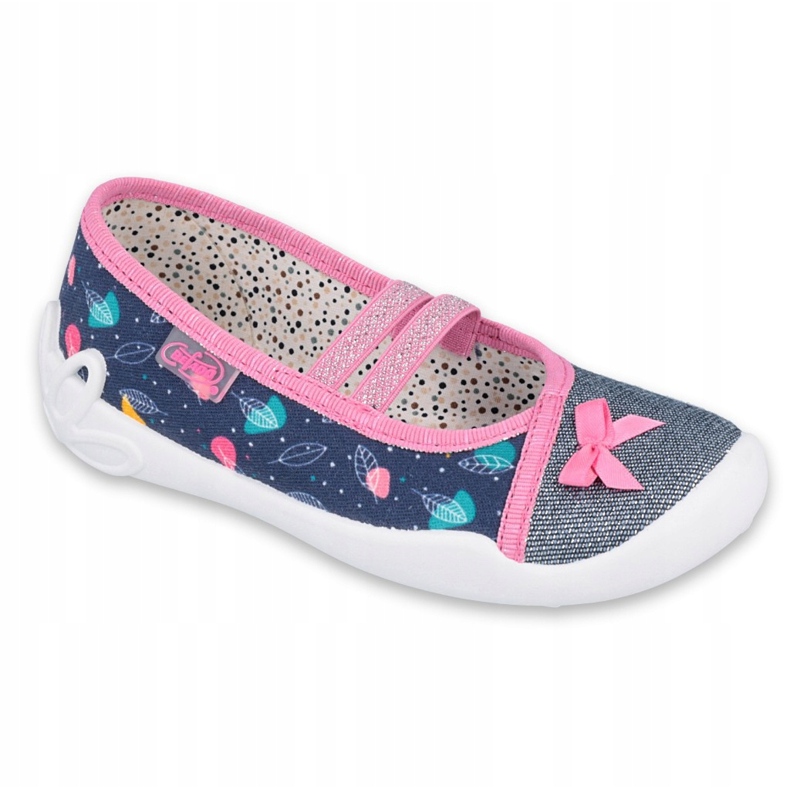 Chaussures enfant Befado 116X286 bleu marine rose argent 1