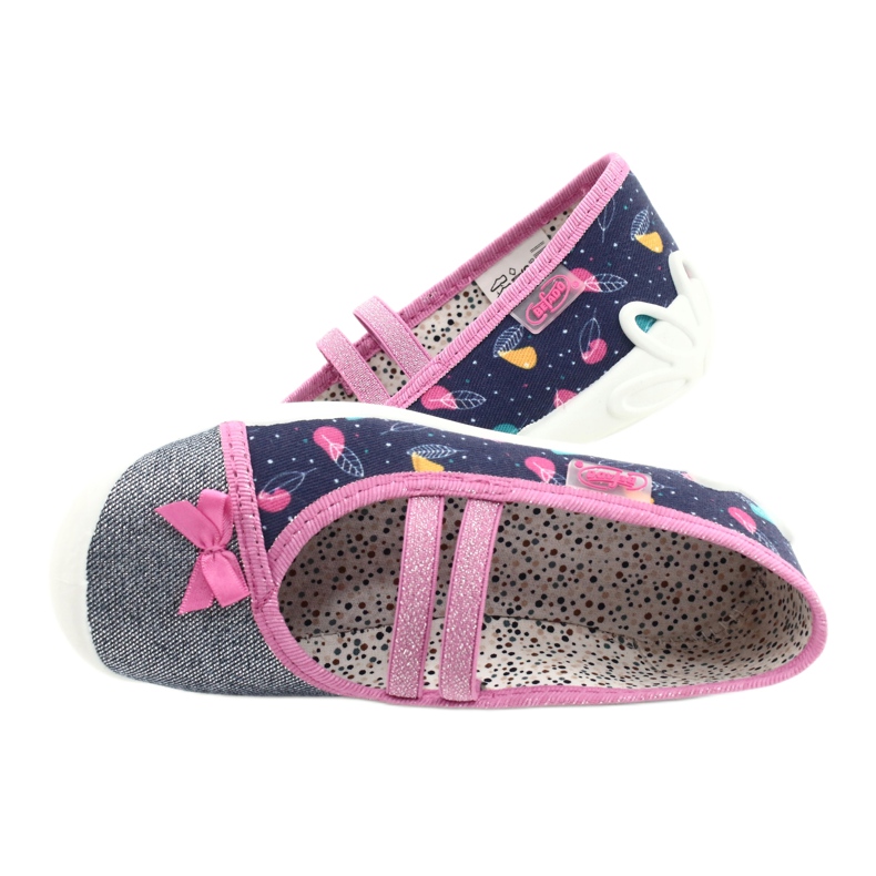 Chaussures enfant Befado 116X286 bleu marin rose argent 5