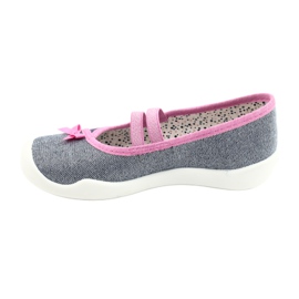 Chaussures enfant Befado 116X286 bleu marine rose argent 2