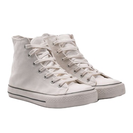 Baskets classiques en cuir blanches pour hommes BF3222C 1