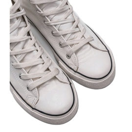 Baskets classiques en cuir blanches pour hommes BF3222C 3